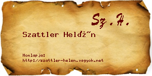 Szattler Helén névjegykártya